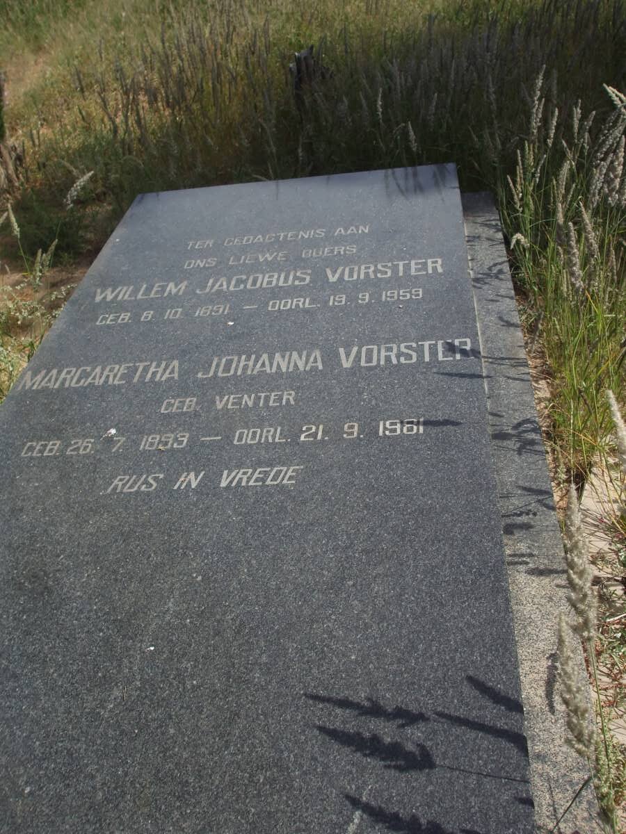 VORSTER Willem Jacobus 1891-1959 &amp; Margaretha Johanna VENTER 1893-1981
