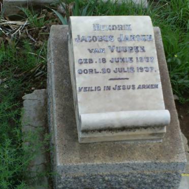 VUUREN Hendrik Jacobus, Jansen van 1937-1937