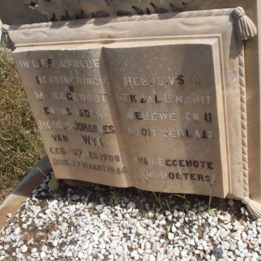 WYK Jacobus Johannes, van 1908-1946