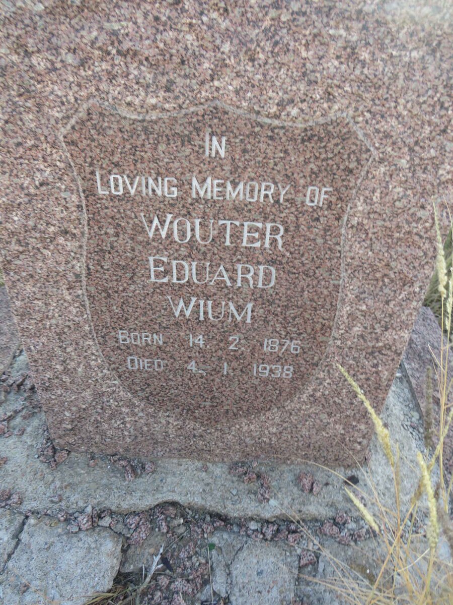 WIUM Wouter Eduard 1876-1938