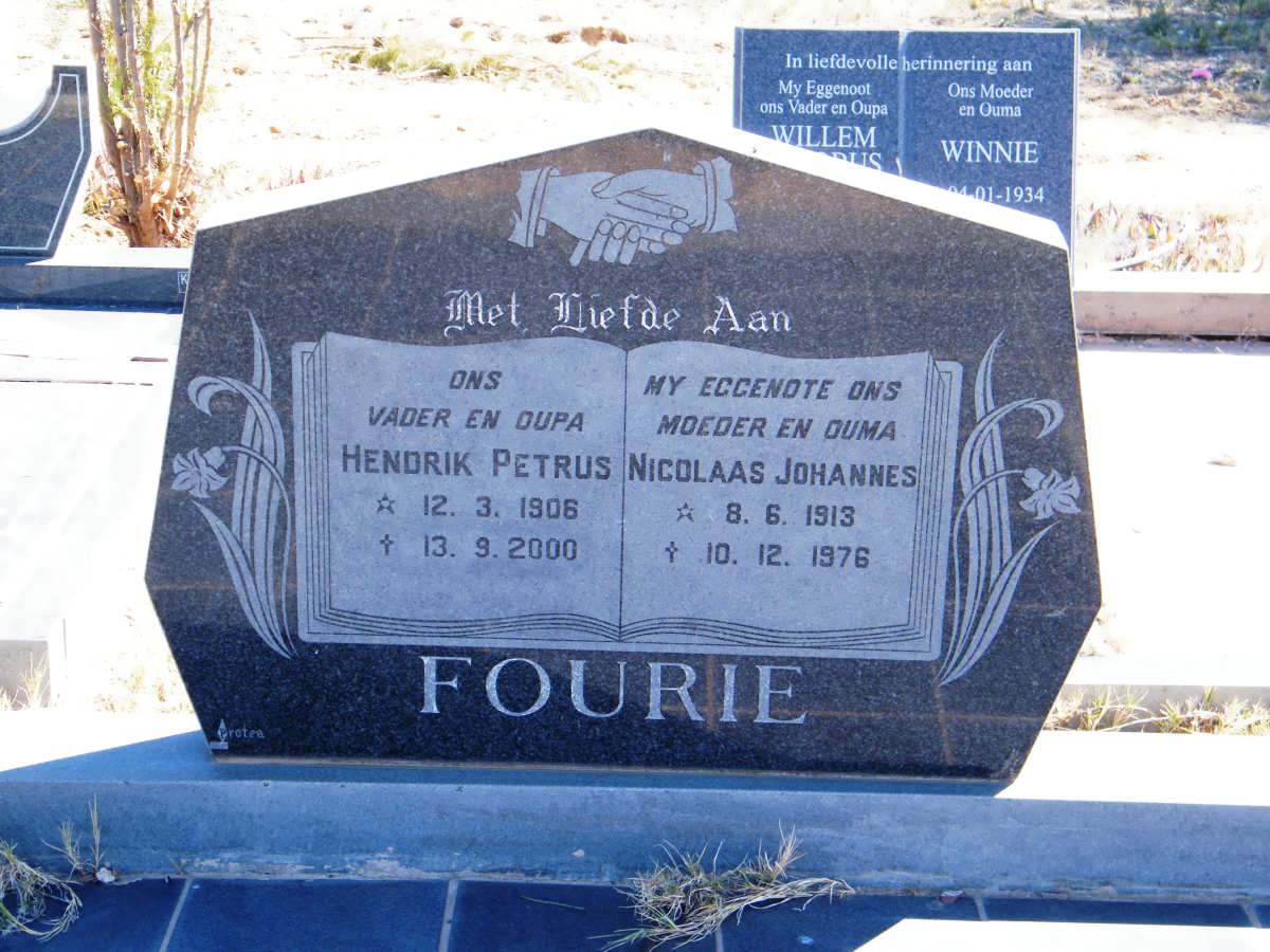 FOURIE Hendrik Petrus 1906-2000 &amp; Nicolaas Johannes 1913-1976