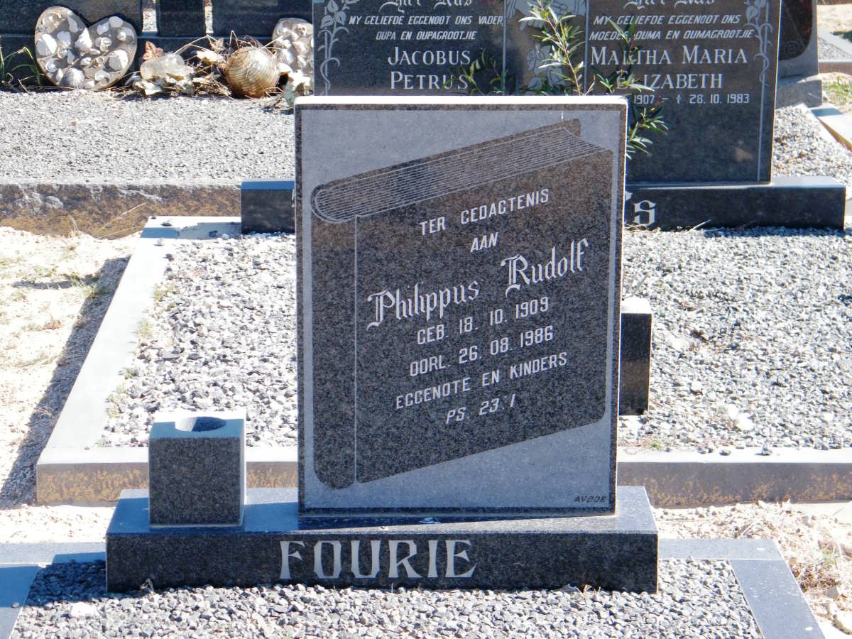 FOURIE Philippus Rudolf 1909-1986