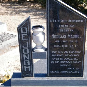 JONGH Nicolaas Maghiel, de 1963-1996