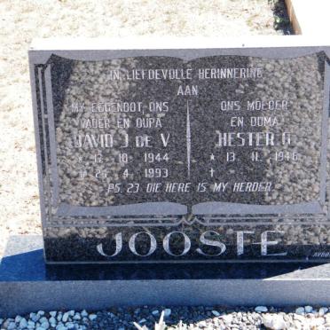 JOOSTE David J. de V. 1944-1993 &amp; Hester G. 1946-