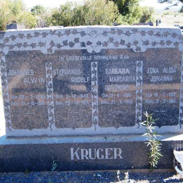 KRUGER Johannes Alwyn 1889-1918
