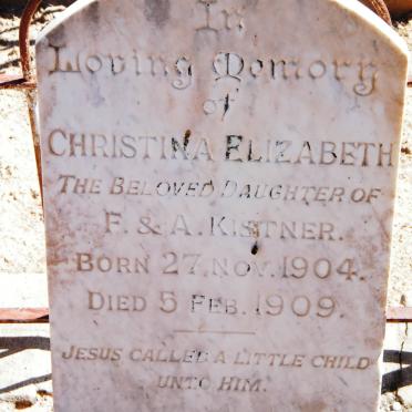 KISTNER Christina Elizabeth 1904-1909