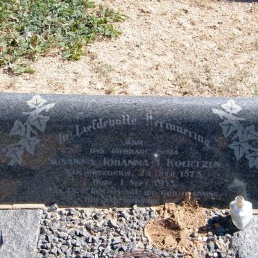 KOERTZEN Susanna Johanna J. nee PRETORIUS 1873-195?