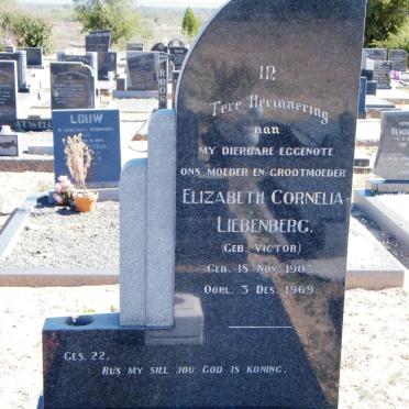 LIEBENBERG Elizabeth Cornelia nee VICTOR 1903-1969