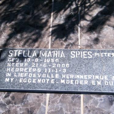SPIES Stella Maria nee PIETERSE 1956-2006