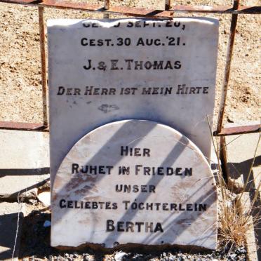 THOMAS Bertha 1920-1921