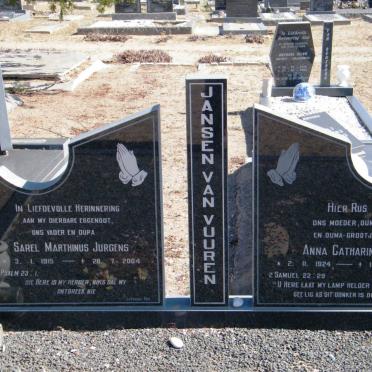 VUUREN Sarel Marthinus Jurgens, Jansen van 1915-2004 &amp; Anna Catharina 1924-2006