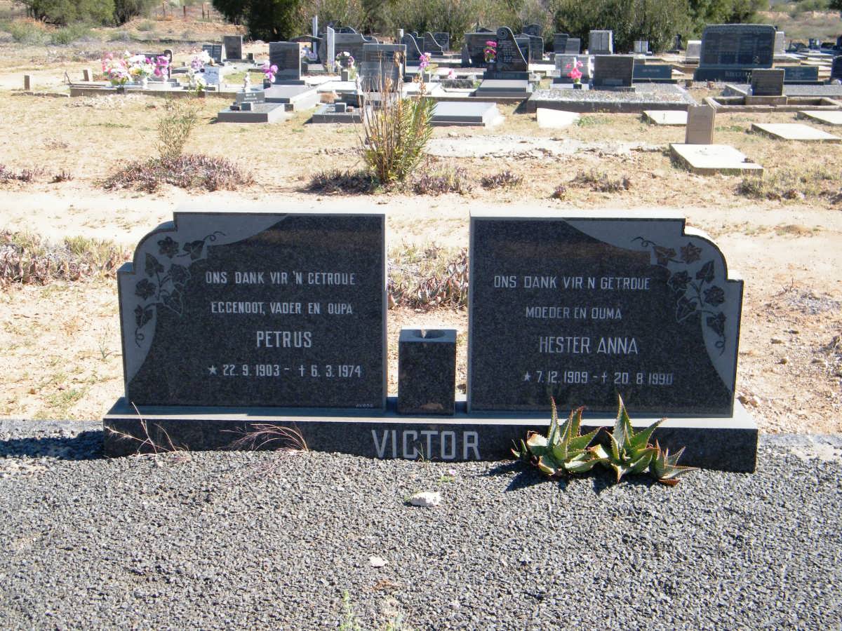VICTOR Petrus 1903-1974 &amp; Hester Anna 1909-1990