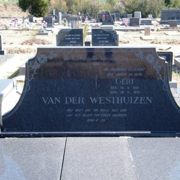 WESTHUIZEN Gert, van der 1901-1975