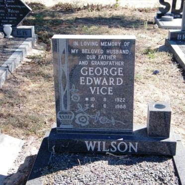 WILSON George Edward Vice 1922-1988