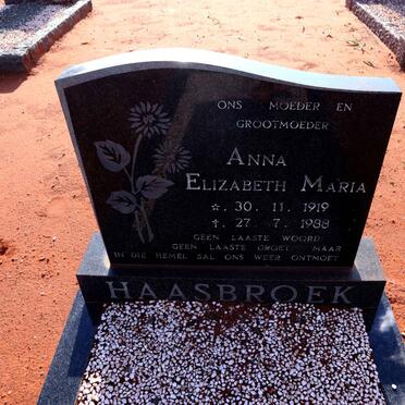 HAASBROEK Anna Elizabeth Maria 1919-1988