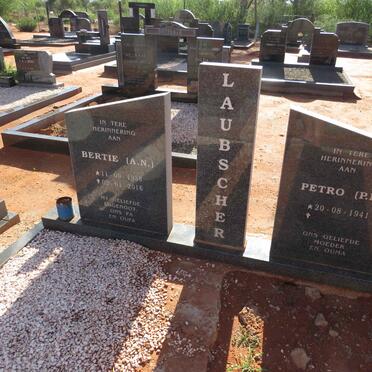 LAUBSCHER A.N. 1938-2016 & P.F. 1941- 