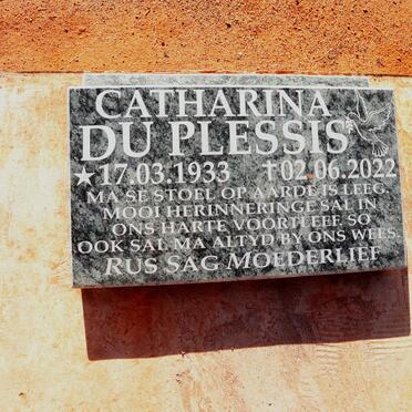 PLESSIS Catharina, du 1933-2022