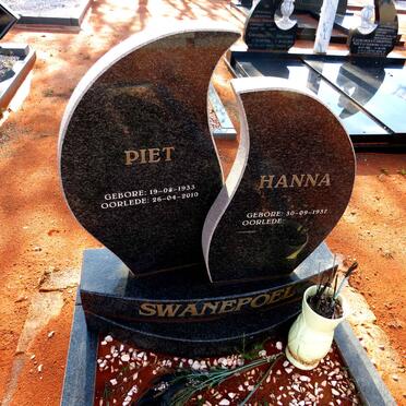SWANEPOEL Piet 1933-2010 & Hanna 1937-