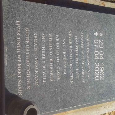 BAKKER Daniel Jakobus 1962-2020