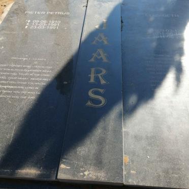 JAARS Pieter Petrus 1910-1991 &amp; Elizabeth 1909-2011