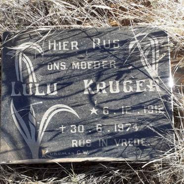 KRUGER Lulu 1912-1974