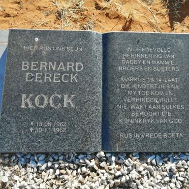 KOCK Bernard Dereck 1962-1962