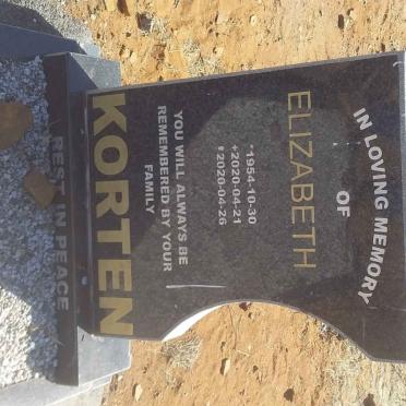 KORTEN Elizabeth 1954-2020