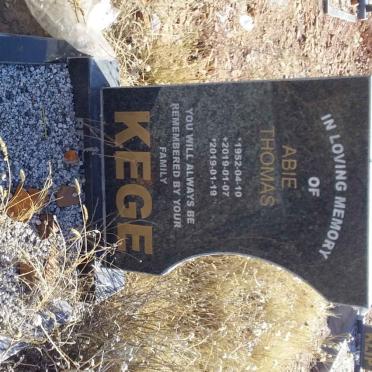 KEGE Abie Thomas 1952-2019