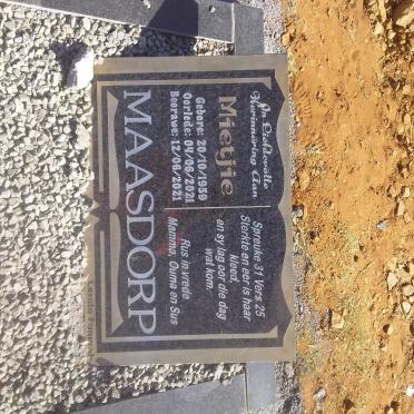 MAASDORP Mietjie 1959-2021