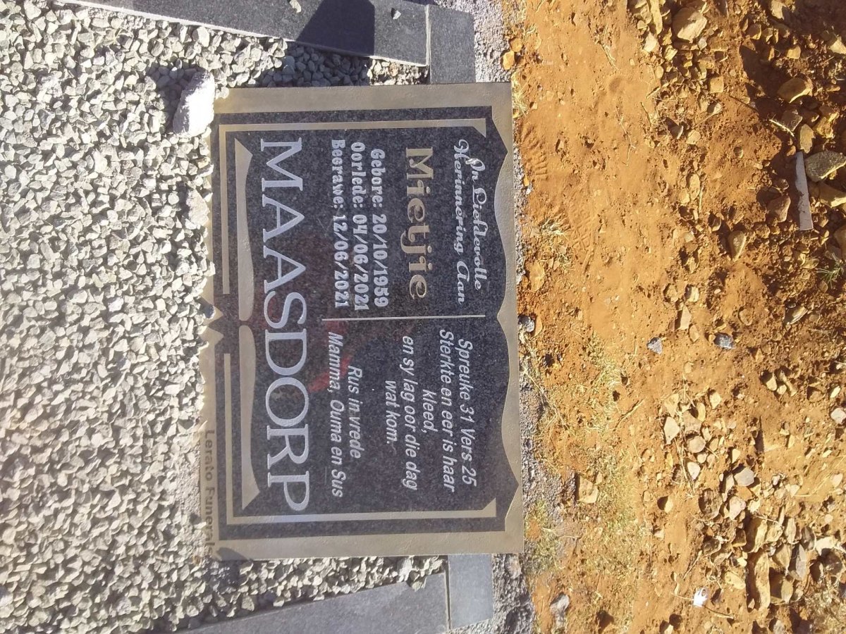 MAASDORP Mietjie 1959-2021