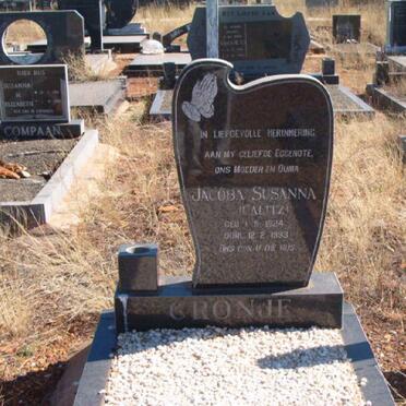 CRONJE Jacoba Susanna neé CALITZ 1924-1993