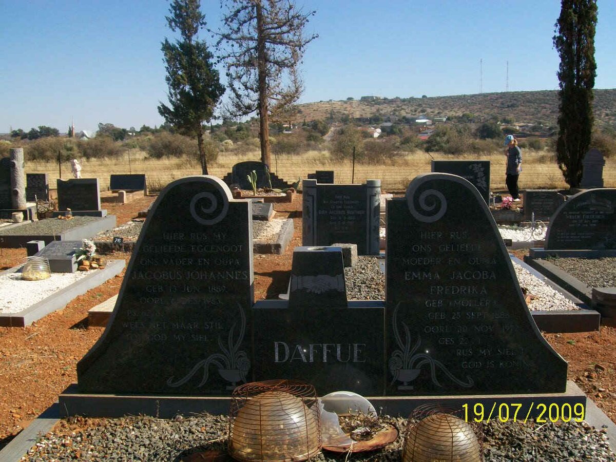 DAFFUE Jacobus Johannes 1889-19?? &amp; Emma Jacoba Fredrika MOLLER 1888-1972