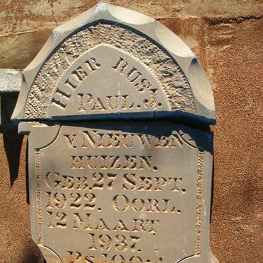 NIEUWENHUIZEN Paul J., van 1922-1937