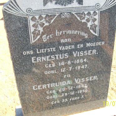 VISSER Ernestus 1864-1947 &amp; Gertruida 1867-1956