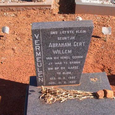 VERMEULEN Abraham Gert Willem 1982-1982