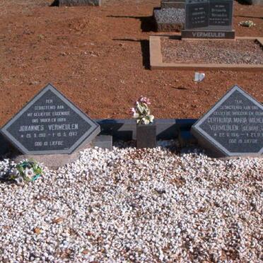 VERMEULEN Johannes 1910-1977 &amp; Gertruida Maria Wilhelmina UYS 1916-1987