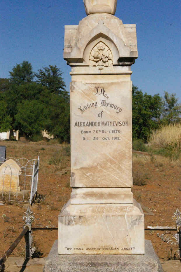 MATHEWSON Alexander 1870-1912