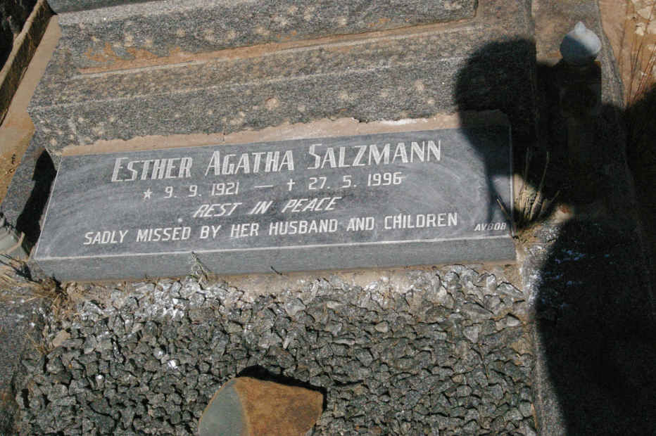 SALZMANN Esther Agatha 1921-1996
