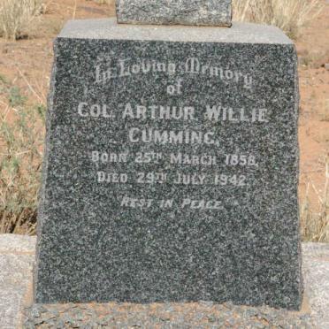 CUMMING Arthur Willie 1858-1942 &amp; Olivia Frances -1938