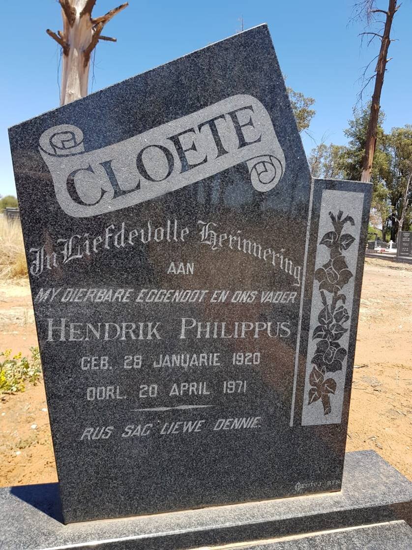 CLOETE Hendrik Philippus 1920-1971