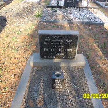 GRANGE Pieter Jacobus, le 1892-1976
