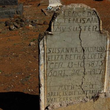 CLOETE Susanna Madalena Elizabeth 1875-1947