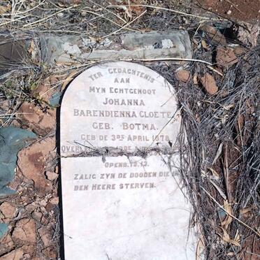 CLOETE Johanna Barendienna nee BOTMA 1878-?