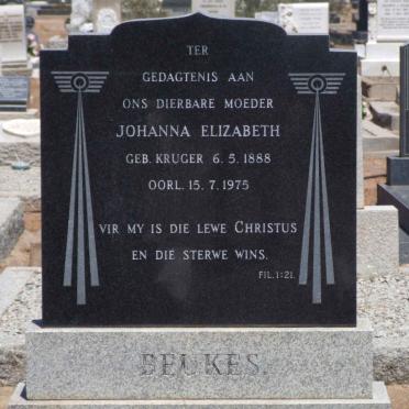 BEUKES Johanna Elizabeth nee KRUGER 1888-1975