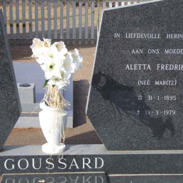 GOUSSARD Aletta Fredrika nee MARITZ 1895-1979