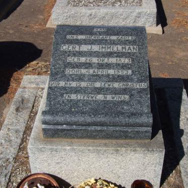 IMMELMAN Gert J. 1873-1953