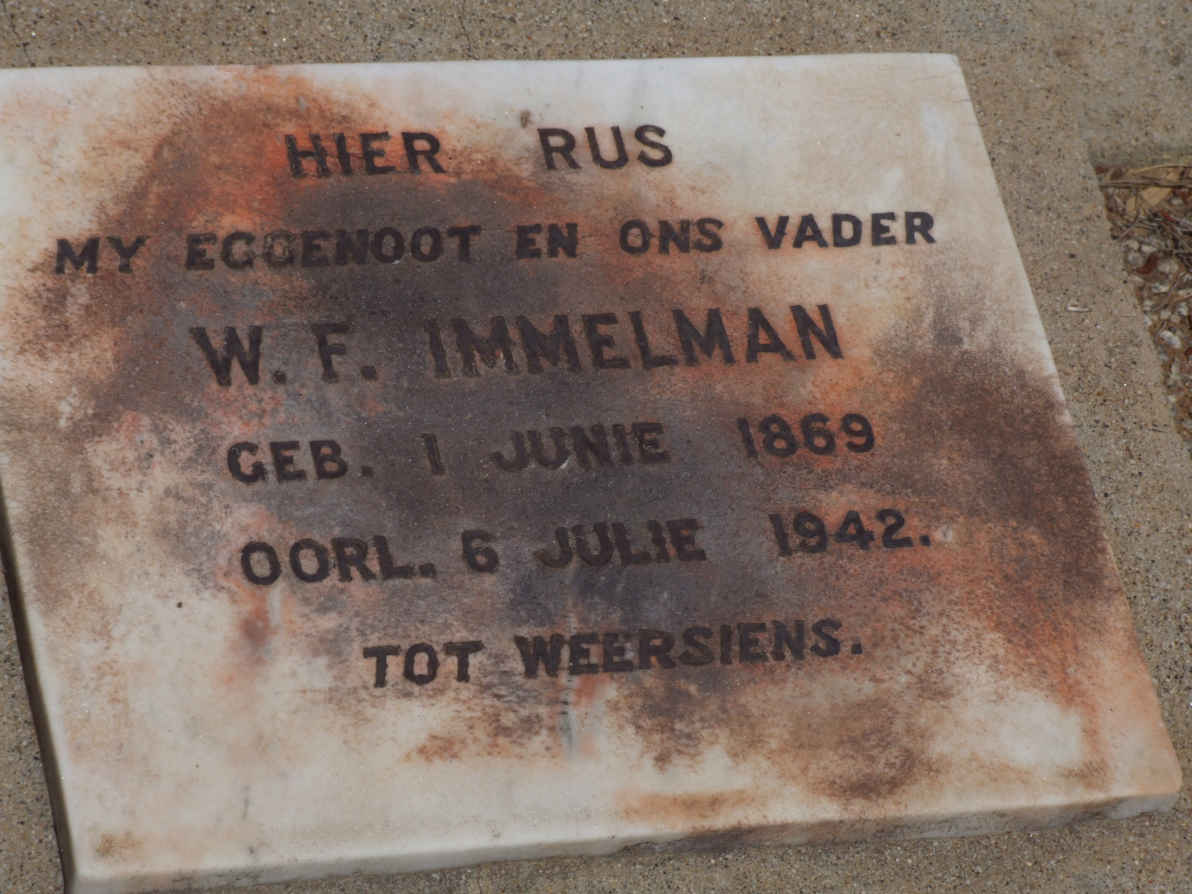 IMMELMAN W.F. 1869-1942