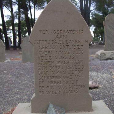 JACOBS Gertruida Eliezabeth 1927-1930