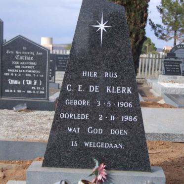KLERK C.E., de 1906-1986