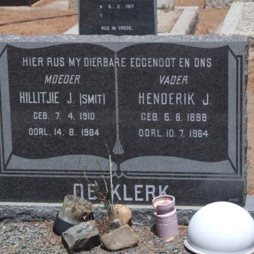 KLERK Henderik J., de 1898-1964 &amp; Hillitjie J. SMIT 1910-1984